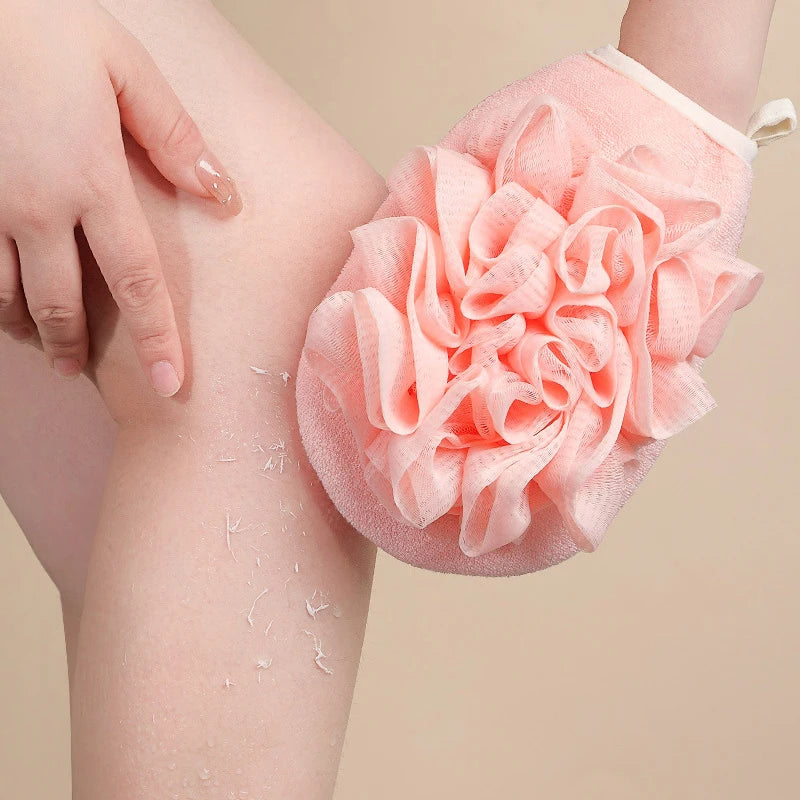 Exfoliating Bath Glove Scrub Peeling Wisp for Body Care Shower Washcloth Skin Cleansing Back Scrubber Brushes Shower Accessories