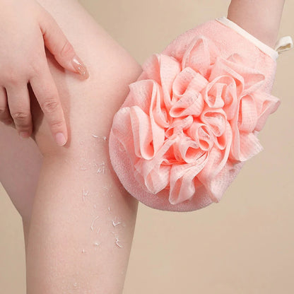 Exfoliating Bath Glove Scrub Peeling Wisp for Body Care Shower Washcloth Skin Cleansing Back Scrubber Brushes Shower Accessories