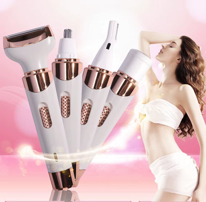Electric Razor Women Painless 4In1 Women Shaver Hair Remover Face Legs Underarm Portable Waterproof Bikini Trimmer Wet Dry Lady